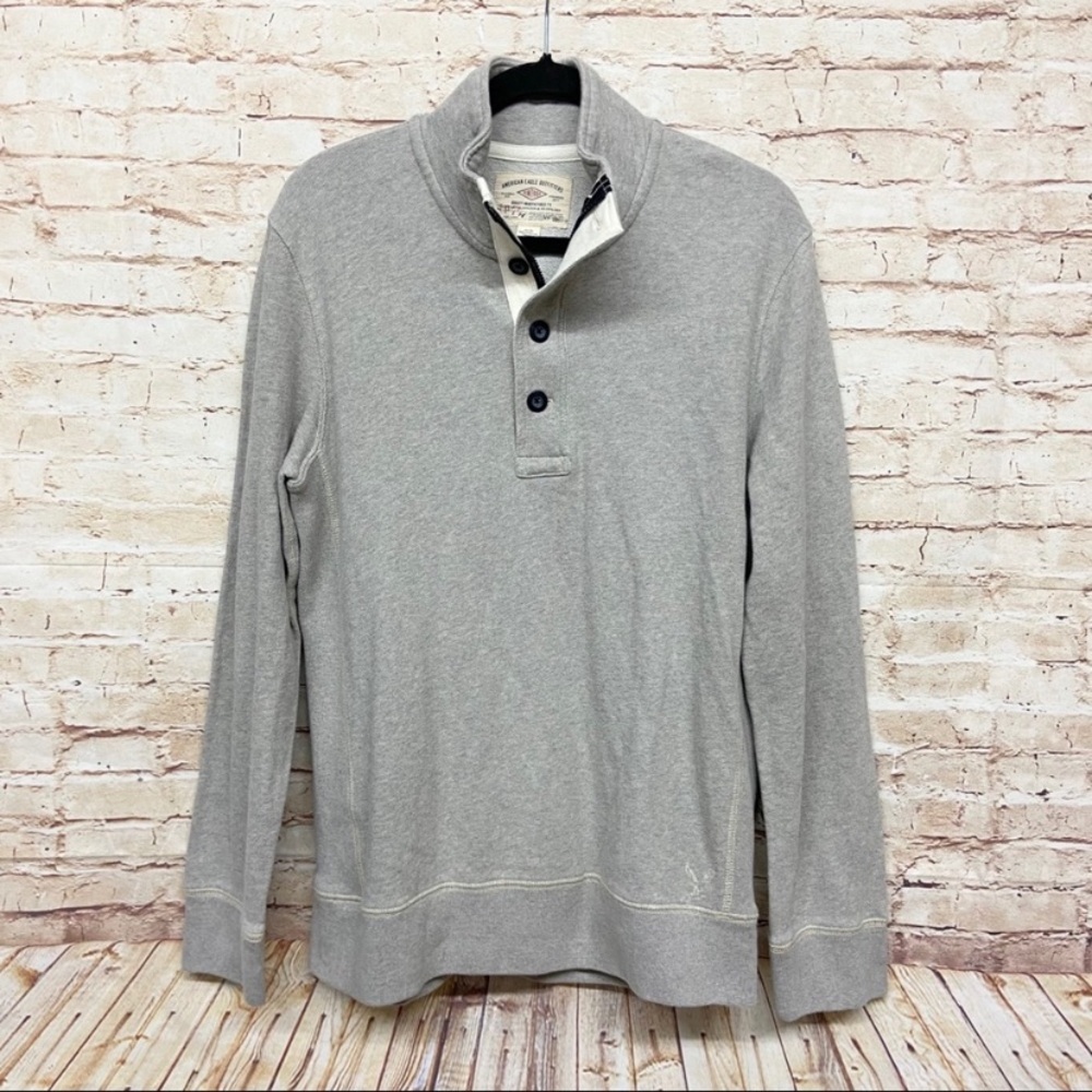 AEO American Eagle Mens Vintage Classic Fit Sweater Size M Long Sleeve Gray